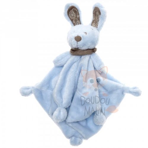  mon ami teddy lapin plat carré bleu bandana 